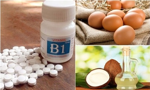 B1 kết hợp với trứng gà hay dầu dừa cũng rất hiệu quả