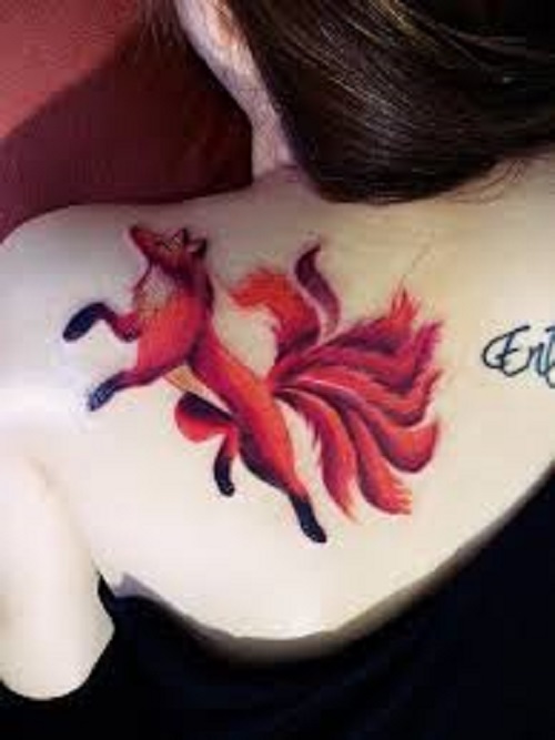 Fox tattoo kumiho tattoo fox  hình xăm cáo chín đuôi hình xăm hồ ly hình  xăm đẹp ở vai hình xăm ở vai nữ hình xăm đẹp  Hình xăm Hình
