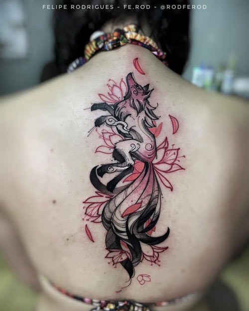 Tattoo hình xăm con cọp ở lưng
